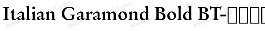 Italian Garamond Bold BT字体转换